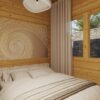 Casa de madera con dos dormitorios Holiday C / 50m² / 11x6m / 70mm