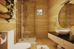 Casa de madera con dos dormitorios Holiday C / 50m² / 11x6m / 70mm