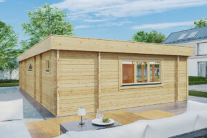 Log Cabin with Two Bedrooms Holiday S1 / 70 mm / 12 x 6 m / 70m2