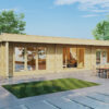 Log Cabin with Two Bedrooms Holiday S1 / 70 mm / 12 x 6 m / 70m2