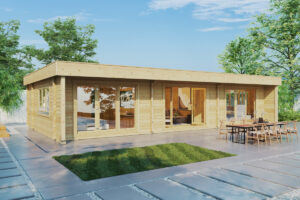 Log Cabin with Two Bedrooms Holiday S1 / 70 mm / 12 x 6 m / 70m2