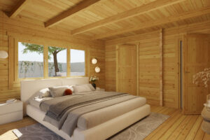 Log Cabin with Two Bedrooms Holiday S1 / 70 mm / 12 x 6 m / 70m2