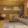 Log Cabin with Two Bedrooms Holiday S1 / 70 mm / 12 x 6 m / 70m2