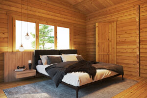 Casa de Madera Prefabricada con Dos Dormitorios Holiday S2 / 70mm / 12x6m / 70m2