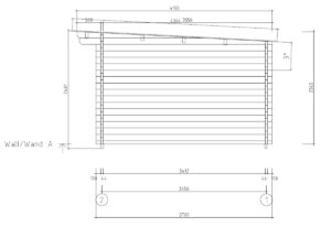 Garden Room with Sliding Door Trinity / 44mm / 13m2 / 4 x 3.5 m