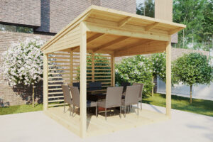 Pergola de madera 3 x 3 m
