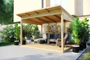 Pergola de madera A / 4 x 3 m