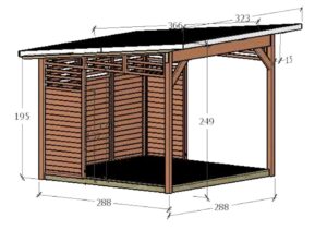 Pérgola de Madera A Plus / 3 x 3 m