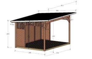 Pérgola de Madera B Plus / 4 x 3 m