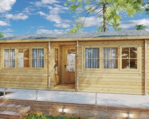 Garden Log Cabin with Three Separate Rooms Granada 22 m2