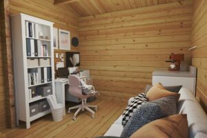 Garden Log Cabin with Three Separate Rooms Granada 22 m2