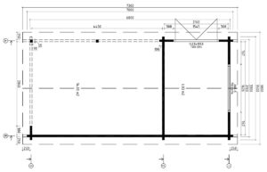 Garden Room with Large Canopy "Arthur" Ground plan
