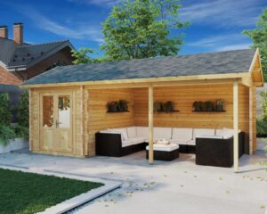 Garden Room with Large Canopy "Arthur" / 7 x 3 m / 70 mm