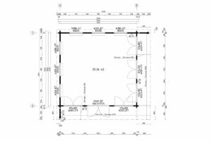 Large Garden Garden Log Cabin Roger / 6 x 6 m / 25 m2 / 70 mm
