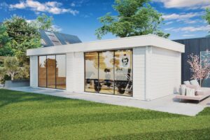 Gran sala de jardín moderna «Rebeka» 29 m² | 8 × 4 m | 70 mm