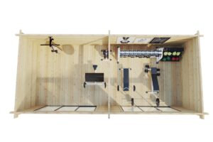 Gran sala de jardín moderna «Rebeka» 29 m² | 8 × 4 m | 70 mm