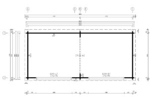 Gran sala de jardín moderna «Rebeka» 29 m² | 8 × 4 m | 70 mm