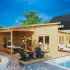 Two Bedroom Log Cabin Summer House Toledo | 70 MM | 10 X 10 M | 75 m²