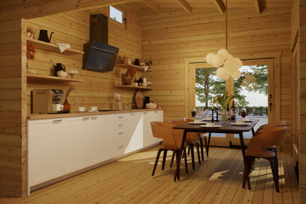 Two Bedroom Log Cabin Summer House Toledo | 70 MM | 10 X 10 M | 75 m²