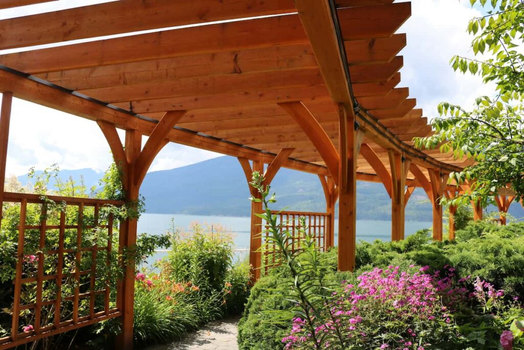 gazebo over a walkway