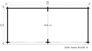 Large Modern Garden Room “Rebeka” 29m² | 70mm | 8x4m