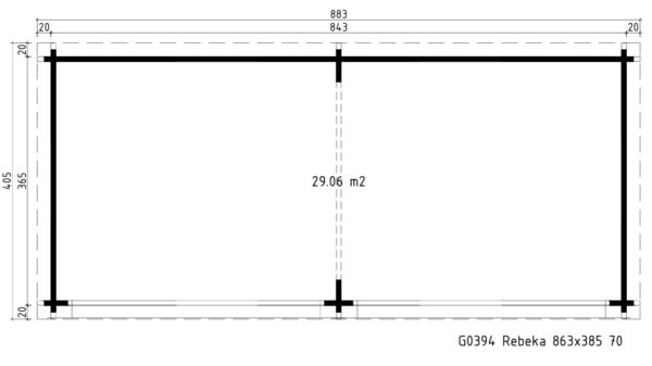 Large Modern Garden Room “Rebeka” 29m² | 70mm | 8x4m