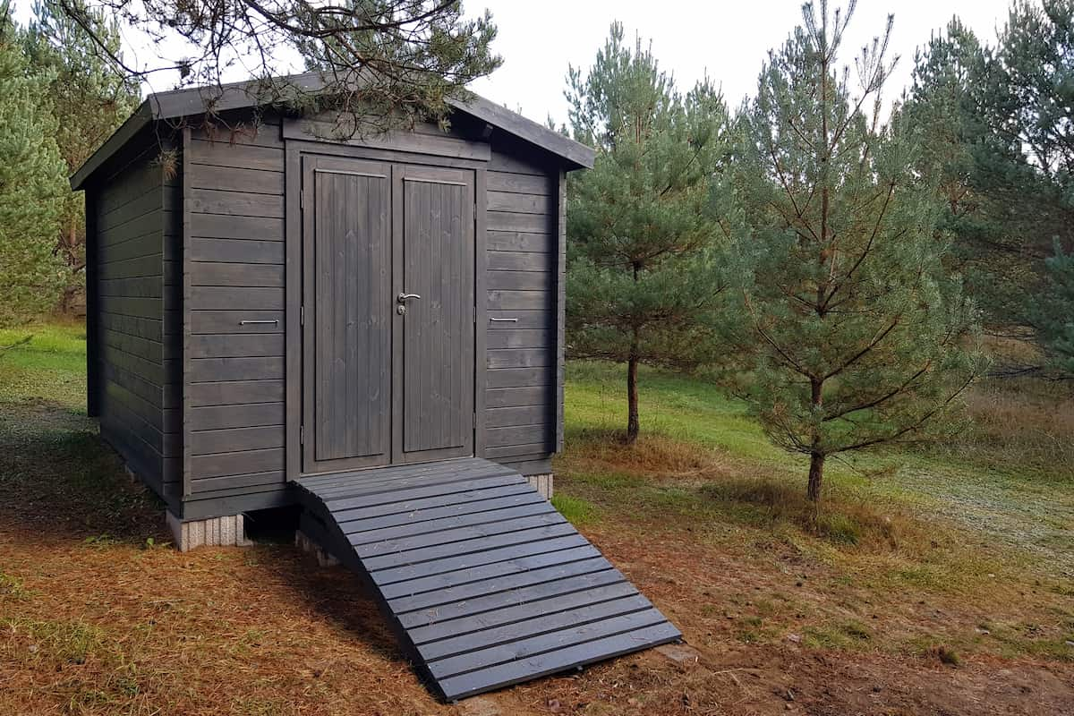 wooden shed in a rural area