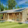 Two-Bedroom Log Cabin Summer House "Daisy" | 70 MM | 10 X 10 M | 73 m²