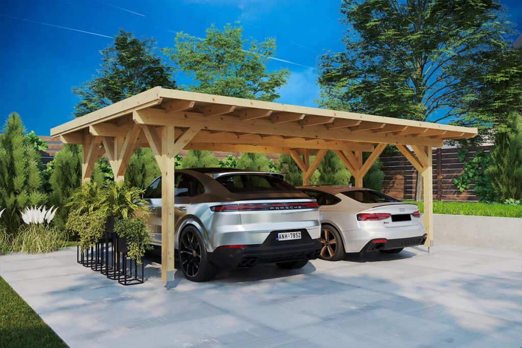 Cochera de madera grande Dora XL