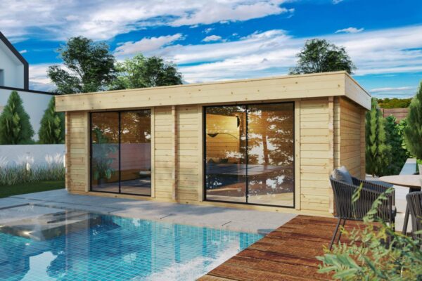 Sala de jardín moderna «Roberta» 22 m² | 7 × 4 m | 70 mm