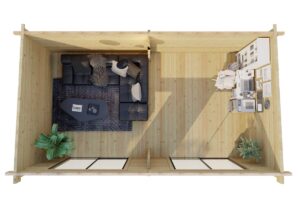 Sala de jardín moderna «Roberta» 22 m² | 7 × 4 m | 70 mm