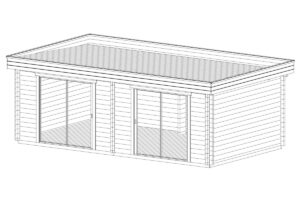 Sala de jardín moderna «Roberta» 22 m² | 7 × 4 m | 70 mm