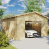 Wooden Garage J with Up and Over Door / 5 x 6 m / 70mm