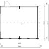 Wooden Garage J with Up and Over Door / 5 x 6 m / 70mm