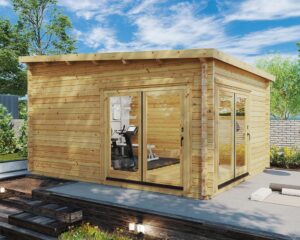 Garden Log Cabin Roland 2 / 4 x 5 m / 19 m² / 70 mm