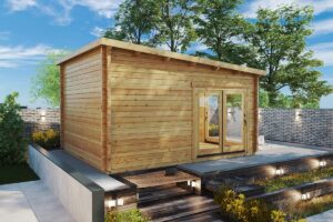 Garden Log Cabin Roland 2 / 4 x 5 m / 19 m² / 70 mm