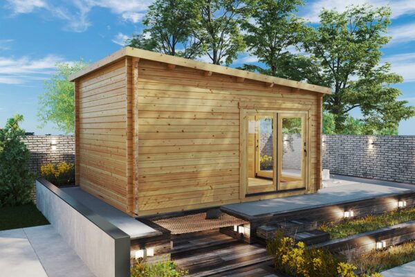 Garden Log Cabin Roland 2 / 4 x 5 m / 19 m² / 70 mm