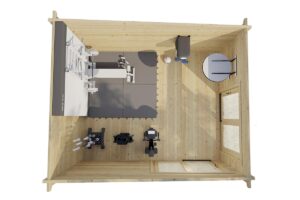 Garden Log Cabin Roland 2 / 4 x 5 m / 19 m² / 70 mm