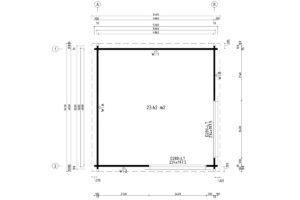 Garden Log Cabin Roland 3 / 5 x 5 m / 24 m² / 70 mm