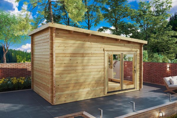 Garden Log Cabin Roland 1 / 3 x 5 m / 14 m² / 70 mm