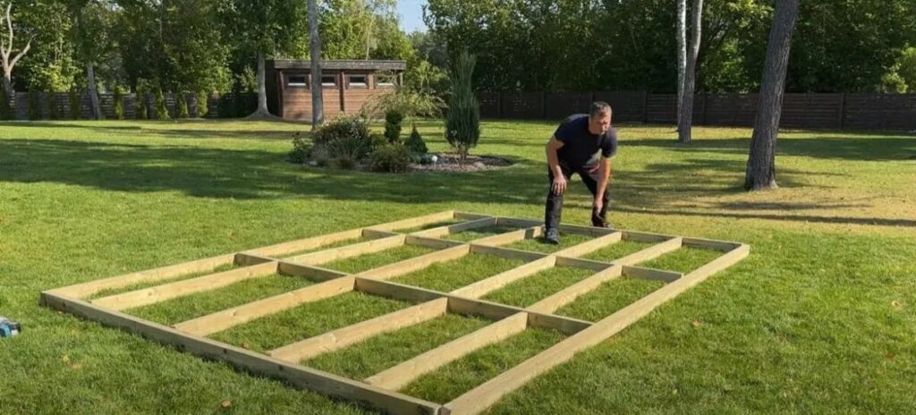 laying the foundation of the summer house