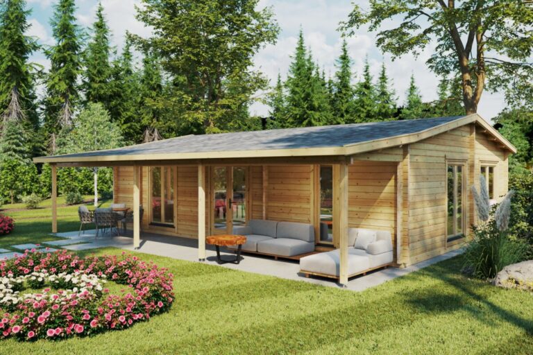 Cabaña de Verano de Dos Dormitorios Holiday V | 65 m² |  70 mm | 10x10m