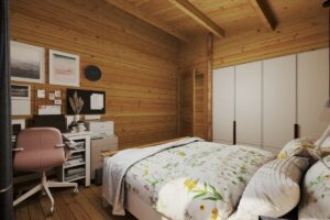 Cabaña de 65 m² con 2 dormitorios dormitorio 1