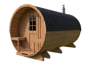 Barrel sauna L with terrace | Fasssauna mit Vorraum L | G0372