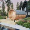 Barrel sauna L with terrace | Fasssauna mit Vorraum L