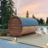 Barrel sauna L with terrace | Fasssauna mit Vorraum L