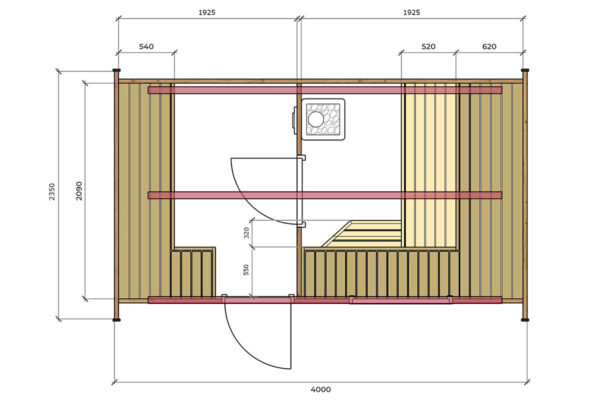 Garden sauna cabin "Everest Mini" | TG023