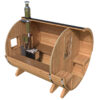 Kleine Fasssauna mit Terrasse | Small Barrel Sauna with Terrace