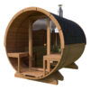 Kleine Fasssauna mit Terrasse | Small Barrel Sauna with Terrace