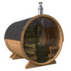 Kleine Fasssauna mit Terrasse | Small Barrel Sauna with Terrace